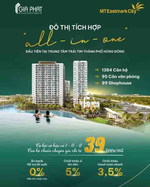 MT Eastmark City Q9 39 tr/m2 ngay trung tâm Tp.Thủ Đức